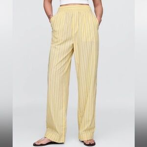 Organic Cotton Poplin Easy Wide-Leg Pants